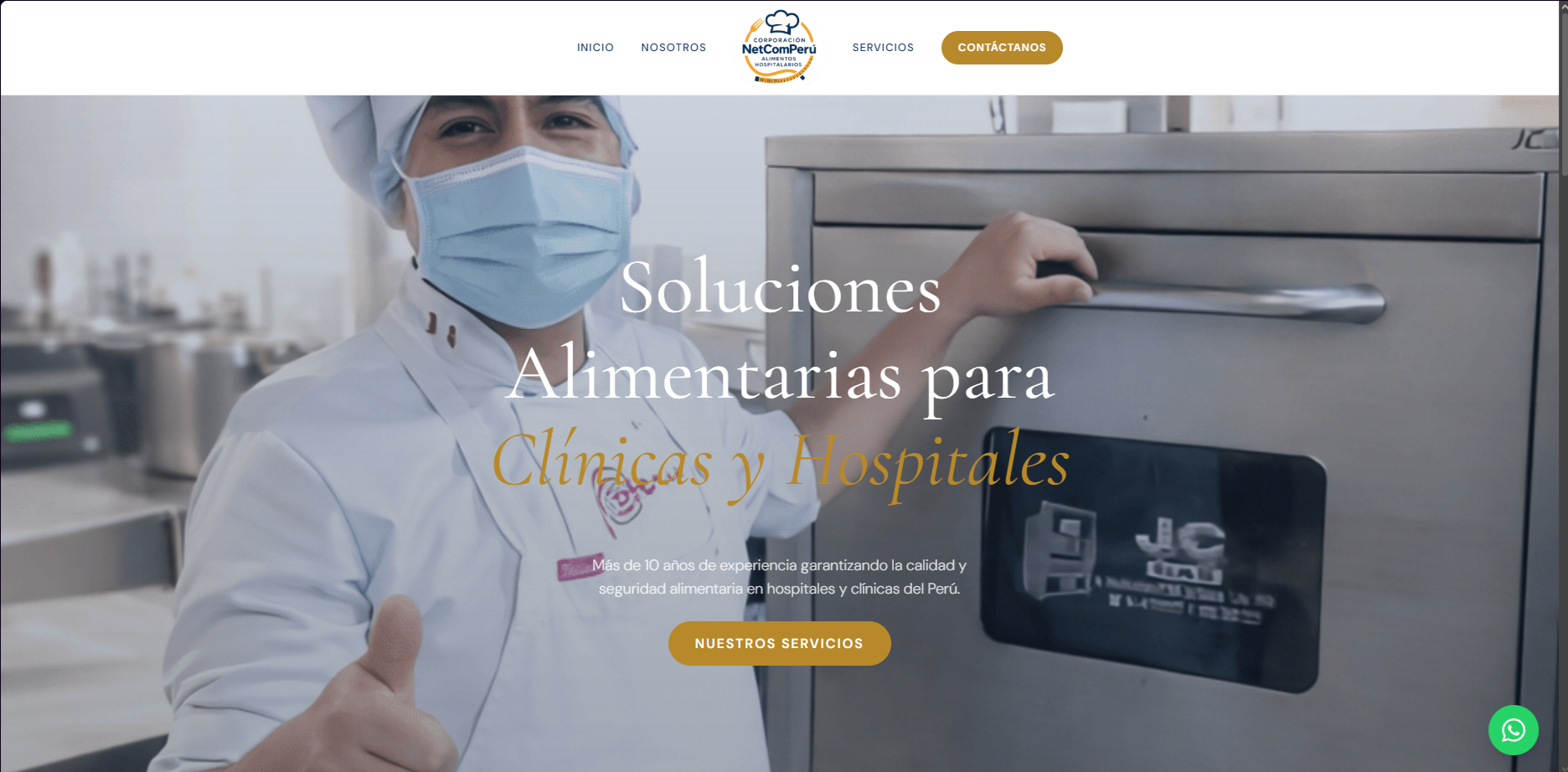 Página web para productos de limpieza